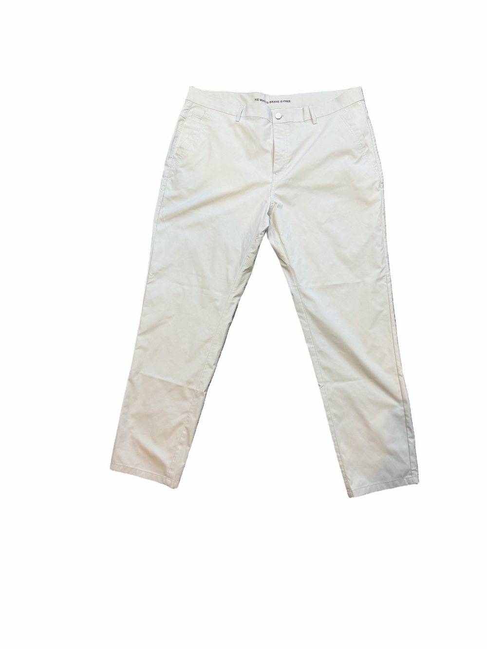 Marcus Pierce Men's Cream Golf Pants 38x32 Slim Stretch Chino